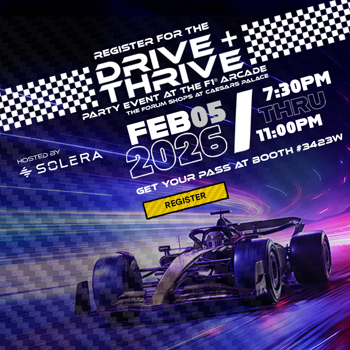 Drive plus Thrive Party at NADA promotional graphic