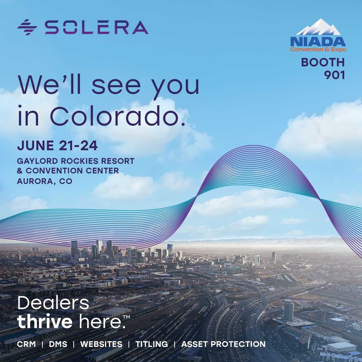 Solera at NIADA in Colorado promotional graphic